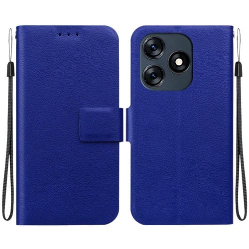 Funda de Cuero Ultrafina con Hebilla Magnética para Tecno Spark 10 4G y Spark 10C (Azul)