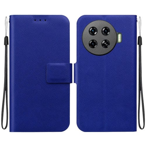 Funda de Cuero Ultradelgada con Hebilla Magnética para Tecno Spark 20 Pro+ (Azul)