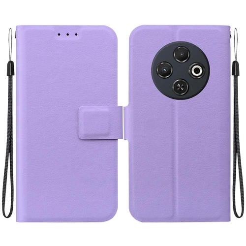 Funda de Cuero Ultradelgada con Hebilla Magnética para Tecno Spark 30C (Morado)