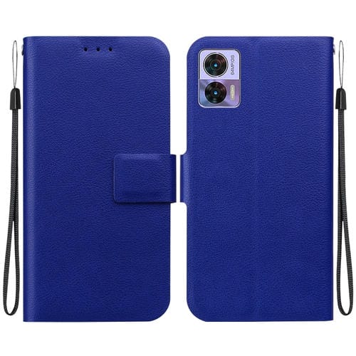 Funda de Cuero con Hebilla Magnética Ultrafina para Motorola Edge 30 Neo / Edge 30 Lite (Azul)