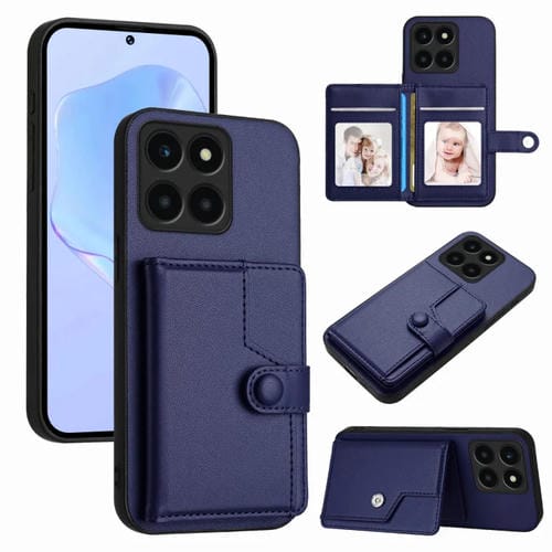 Funda para Teléfono Honor X6A con Botón Global y Antirrobo RFID (Azul)