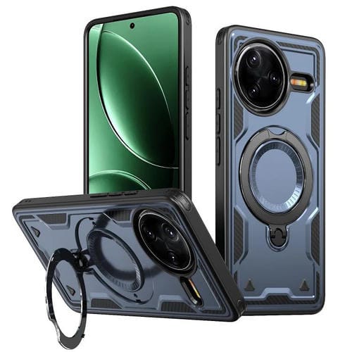 Funda híbrida de TPU con soporte MagSafe para Redmi K80/K80 Pro (azul)