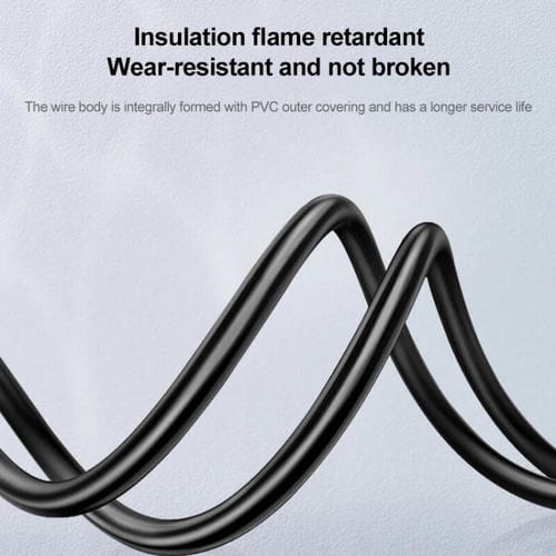 Cable de Alimentación para Ordenador con Enchufe Estadounidense de 3 Pines, 5 Metros (Negro)