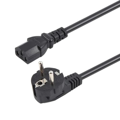 Cable de Alimentación para Ordenador con Enchufe Europeo de 3 Pines, 3 Metros (Negro)