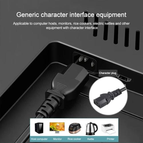 Cable de Alimentación para Ordenador con Enchufe Europeo de 3 Pines, 3 Metros (Negro)