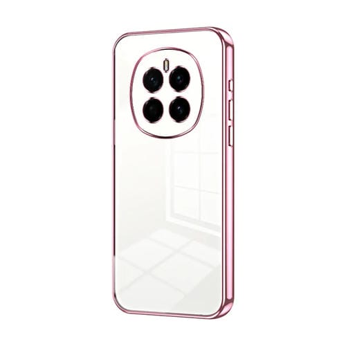 Funda para Teléfono Honor Magic7 con Orificios Finos y Revestimiento Transparente (Rosa)