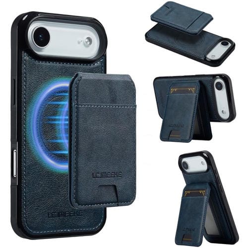 Funda para iPhone 17 Air LC.IMEEKE L3 con tarjetero RFID desmontable y Magsafe (azul)