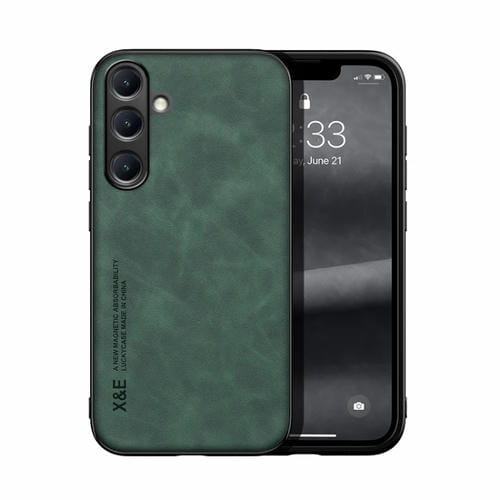 Funda Cuero Magnética Samsung Galaxy S25 5G Protección Tacto Piel (Verde)