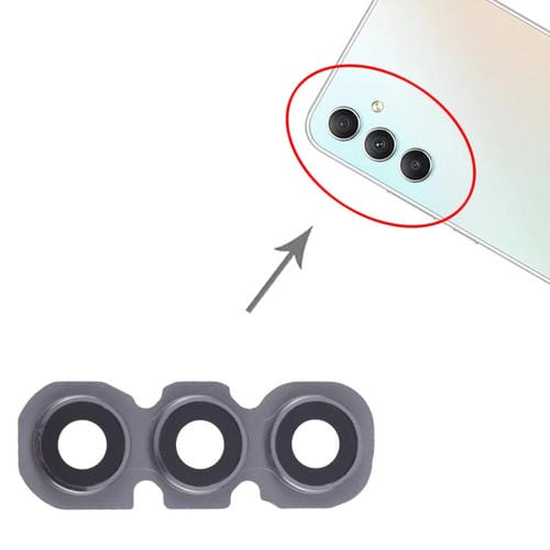 Rückseitige Kameraglasabdeckung Samsung Galaxy A34 SM-A346B (10 Stück) (Schwarz)