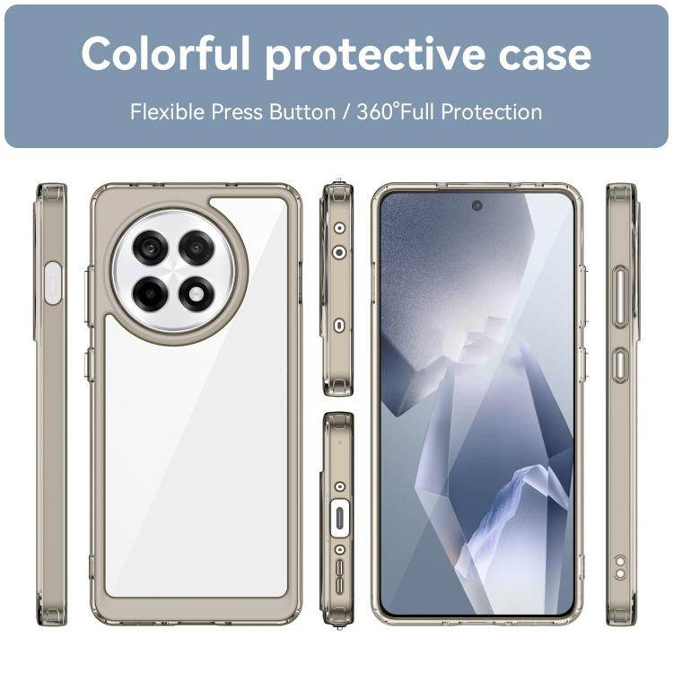 Funda Híbrida Acrílico y TPU OnePlus Ace 5 5G Serie Colorida (Gris Transparente)