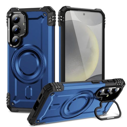 Estuche para Teléfono Samsung Galaxy S25 5G con Soporte para Lente Magsafe (Azul)