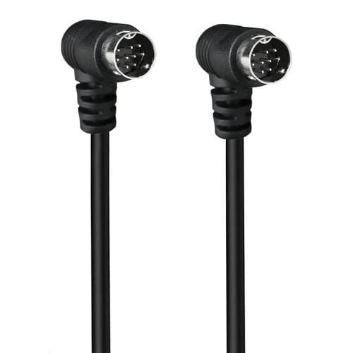 Cable Adaptador de Audio para TV 9 Pines Mini Din Doble Curvatura 1,8 M (Negro)