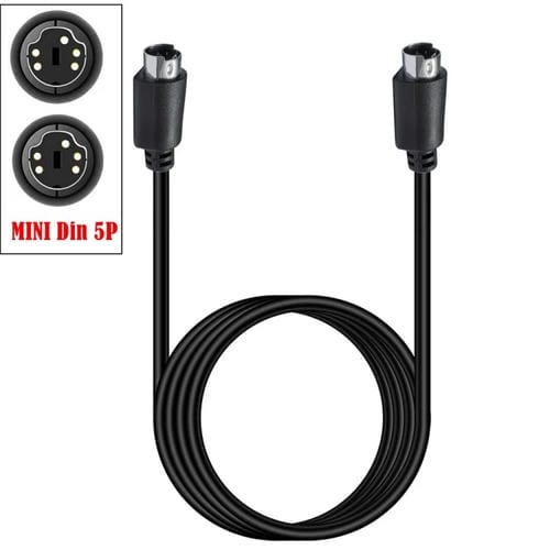 Cable de Audio/Video Mini Din 5 Pines 3 Metros Recto a Recto