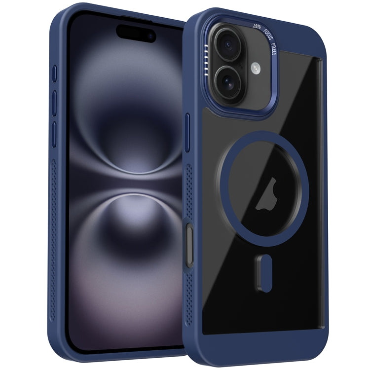 Funda para Teléfono Honeycomb Magsafe para iPhone 16 Plus (Azul Real)