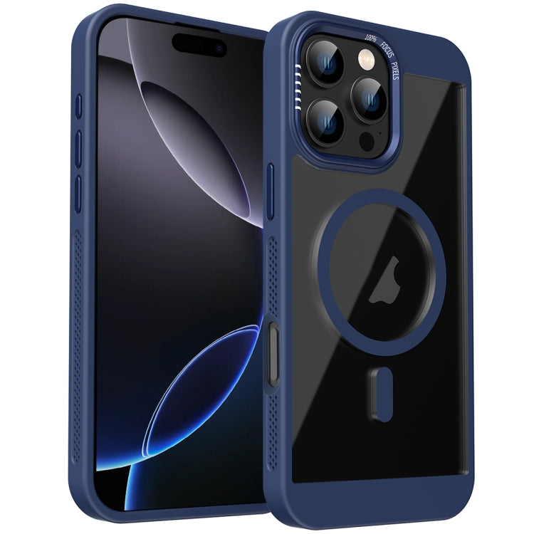 Funda para Teléfono Honeycomb Magsafe iPhone 16 Pro Sistema de Refrigeración (Azul Real)