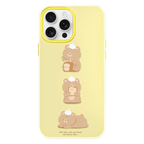 Funda híbrida TPU y PC iPhone 13 Pro con Tacto Sedoso (Amarillo Oso de Pan)