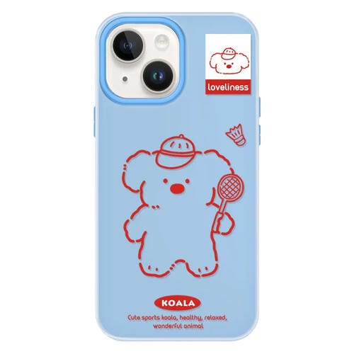 Funda híbrida TPU Policarbonato iPhone 14 Tacto piel (Azul Koala)
