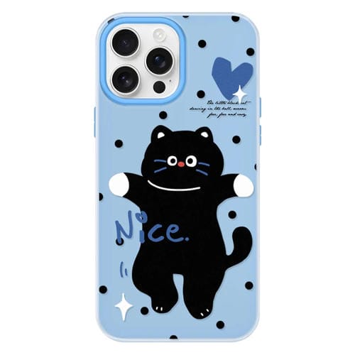 Funda híbrida TPU y PC iPhone 12 Pro con Tacto Sedoso (Gato Bailarín Azul)