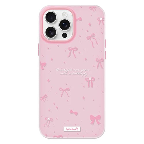 Funda hĂbrida TPU Policarbonato iPhone 11 Pro Max con Tacto Sedoso (Rosa con Lazo)