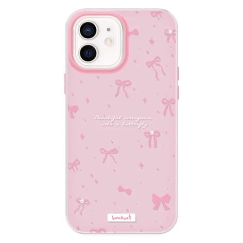 Funda híbrida TPU Policarbonato iPhone 11 protección táctil (Rosa con Lazo)