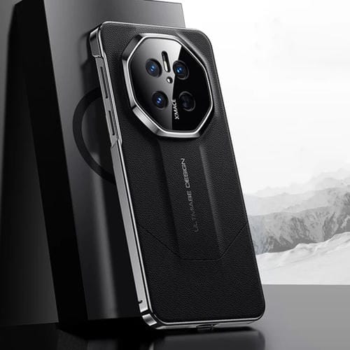 Funda para Teléfono Huawei Mate 70 Premium con Imitación Galvanizada y Diseño (Negra)