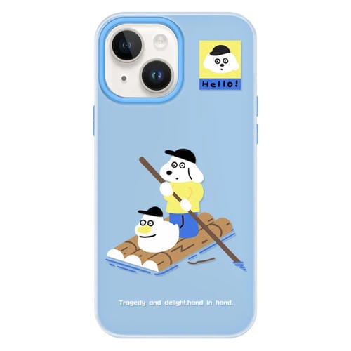 Funda híbrida TPU y Policarbonato iPhone 15 Tacto Gelatina (Azul Marino)
