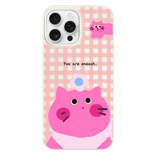 Funda híbrida TPU y PC iPhone 12 Pro protección táctil sedoso (Rosa y Blanco)