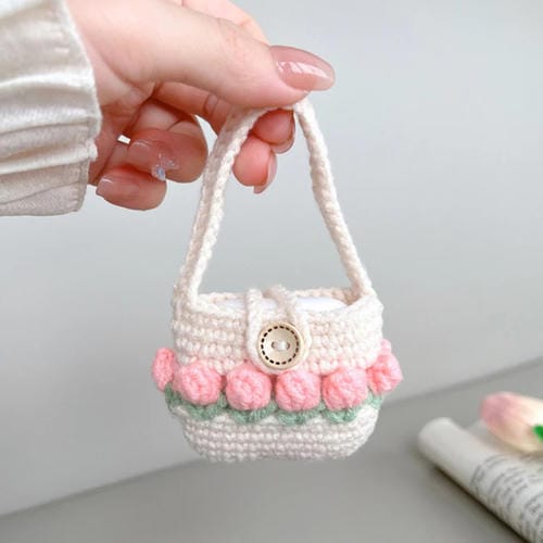 Funda Protectora Blanda Auriculares Airpods 3 Bolsa de Tela con Diseño de Tulipán