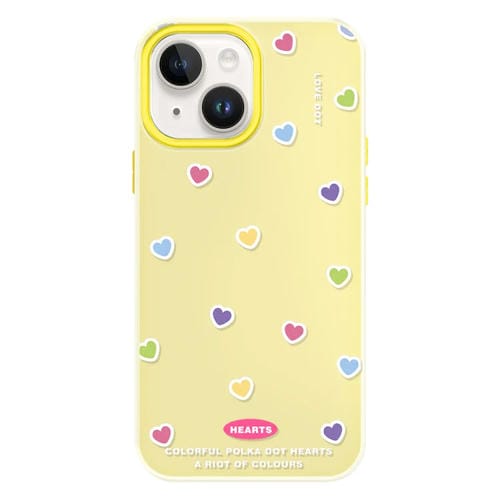 Funda híbrida TPU y PC iPhone 14 Tacto Sedoso (Amarillo Amor)