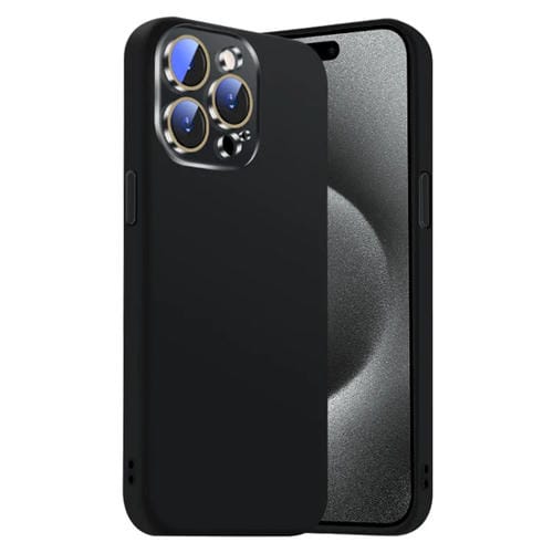Funda de Silicona Líquida para iPhone 15 Pro con NanoLente (Negra)