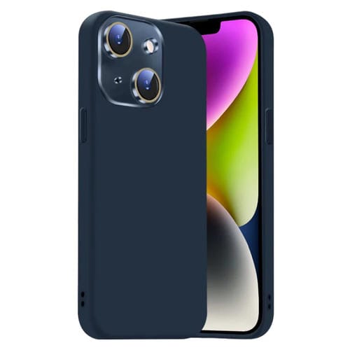 Funda de Silicona Líquida para iPhone 14 con NanoLente (Azul Titanio)