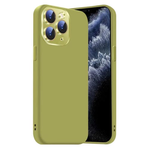 Funda de Silicona Líquida para iPhone 11 Pro Max con NanoLente (Verde Fruta)