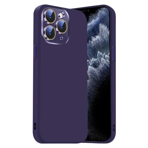 Funda de Silicona Líquida para iPhone 11 Pro Max con NanoLente (Morado Oscuro)