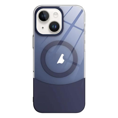 Funda para Teléfono PC Magsafe Delgado con Contraste de Color para iPhone 14 (Morado)