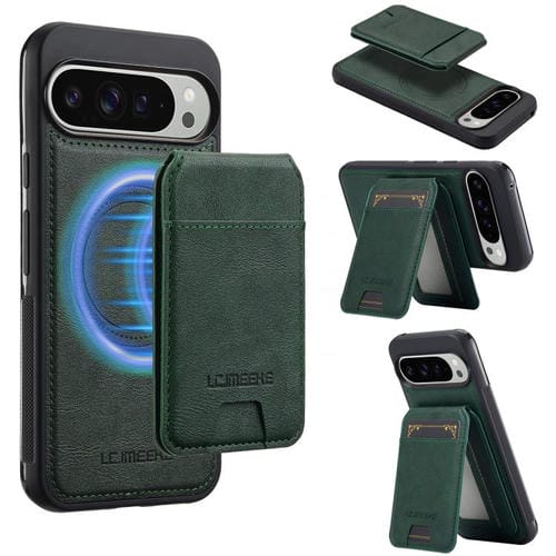 Funda para Google Pixel 10 Pro XL LC.IMEEKE L3 Series con funda RFID desmontable y Magsafe (verde)