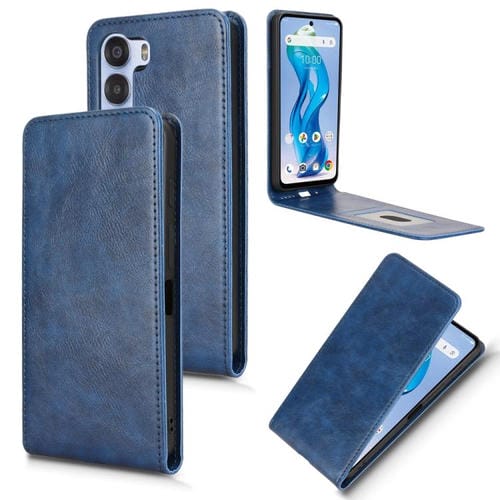 Funda de Cuero con Tapa Vertical Magnética para ZTE Nubia S 5G A403Zt (Azul)