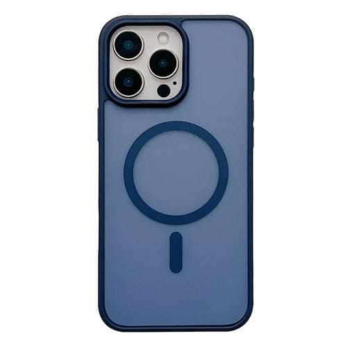 Funda para Teléfono Magsafe Frosted Skin Feel para iPhone 15 Pro Max (Azul Oscuro)