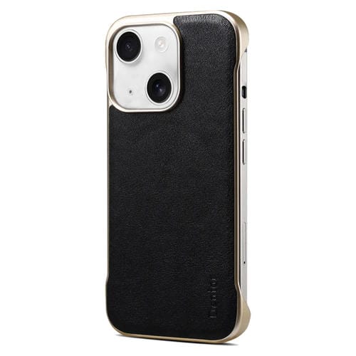 Funda para Teléfono Denior Magsafe Textura Piel Becerro Genuina para iPhone 15 Plus (Negra)