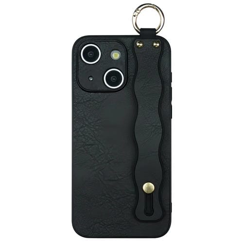 Funda TPU con Soporte para Pulsera Ondulada iPhone 13 (Negra)