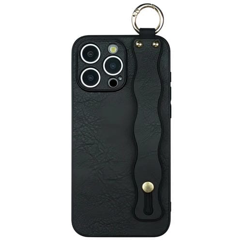 Funda TPU con Soporte para Pulsera Ondulada iPhone 12 Pro (Negra)