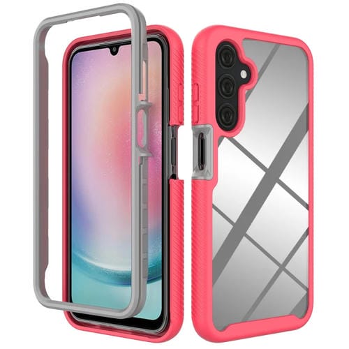 Funda para Teléfono Samsung Galaxy A25 5G TPU Transparente a Prueba de Golpes (Rosa)