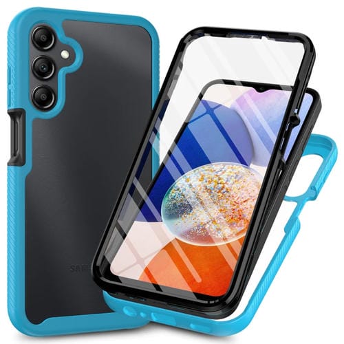 Funda para Teléfono Samsung Galaxy A25 5G Starry Sky Solid Color Series PC + TPU con Película Pet (Azul Cielo)