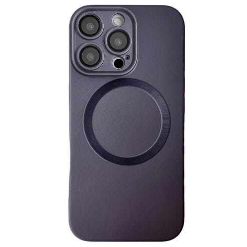 Funda para Teléfono TPU Magsafe iPhone 16 Pro Max Textura Cd Pintura Metalizada (Gris)