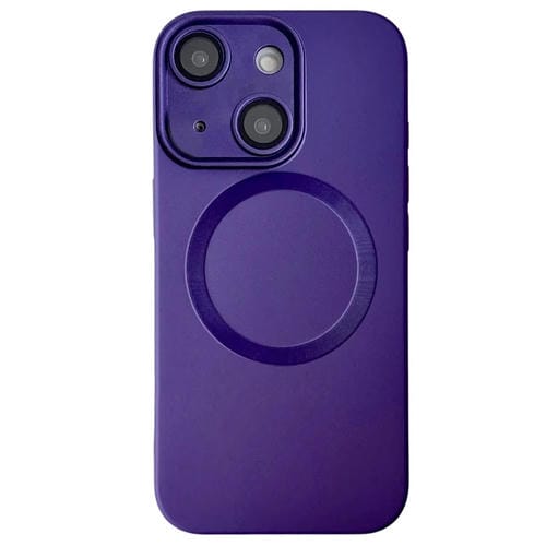 Funda para Teléfono TPU Magsafe iPhone 14 Plus Textura Cd Pintura Metalizada (Morado Oscuro)