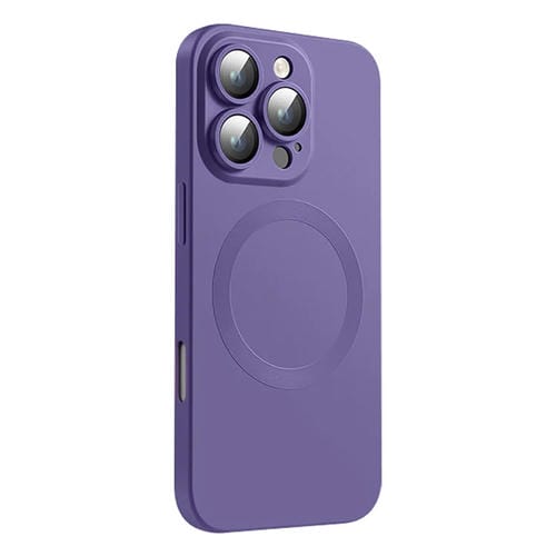 Funda de Silicona Líquida Magsafe para iPhone 16 Pro Max (Morado Oscuro)