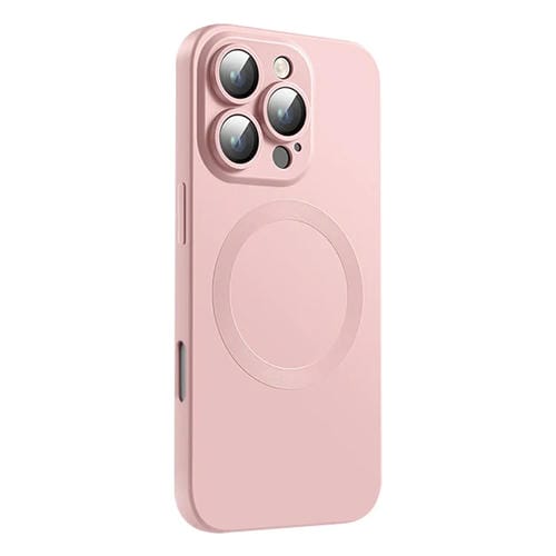 Funda de Silicona Líquida Magsafe para iPhone 16 Pro Max (Rosa Claro)