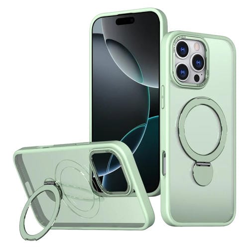 Funda para Teléfono Wing Series Gen2 para iPhone 16 Pro Max con Soporte de Anillo de Metal Magsafe (Verde Aguacate)
