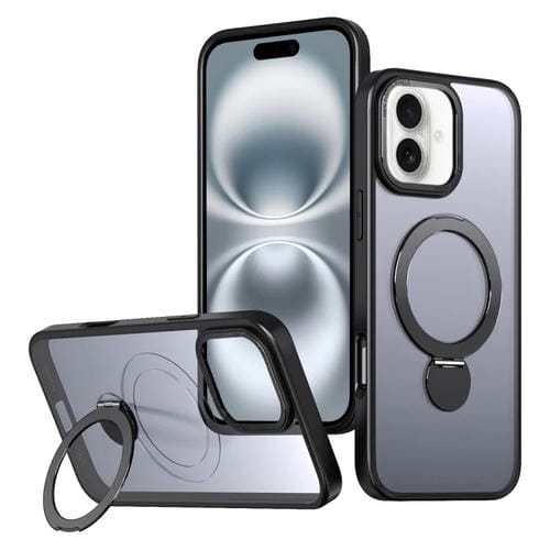 Estuche para Teléfono Wing Series Gen2 con Soporte de Anillo de Metal Magsafe para iPhone 16 (Negro)