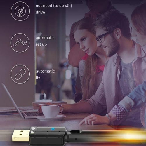 Adaptador USB WIFI Edup Ep-Ax300Gs Banda Única WIFI 6 Nano 300 Mbps (Negro)