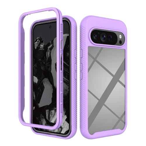 Funda TPU Transparente para Google Pixel 9 Pro XL a Prueba de Golpes (Morado)